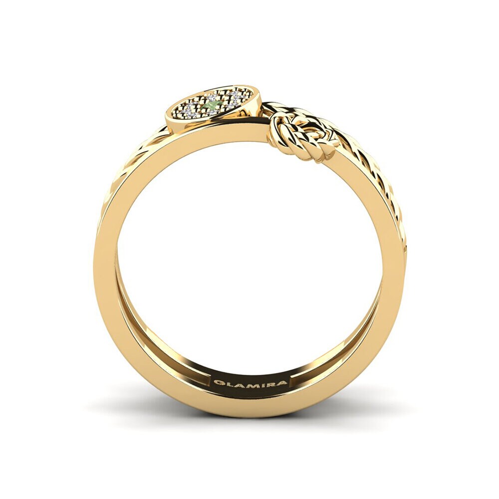 Grüner Diamant Ring Corndog