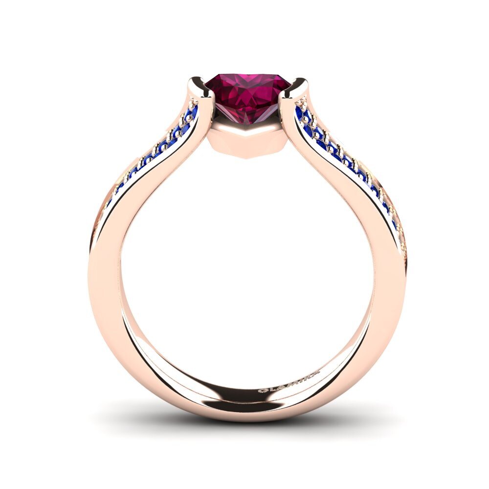 Rhodolite Garnet Engagement Ring Cosenza