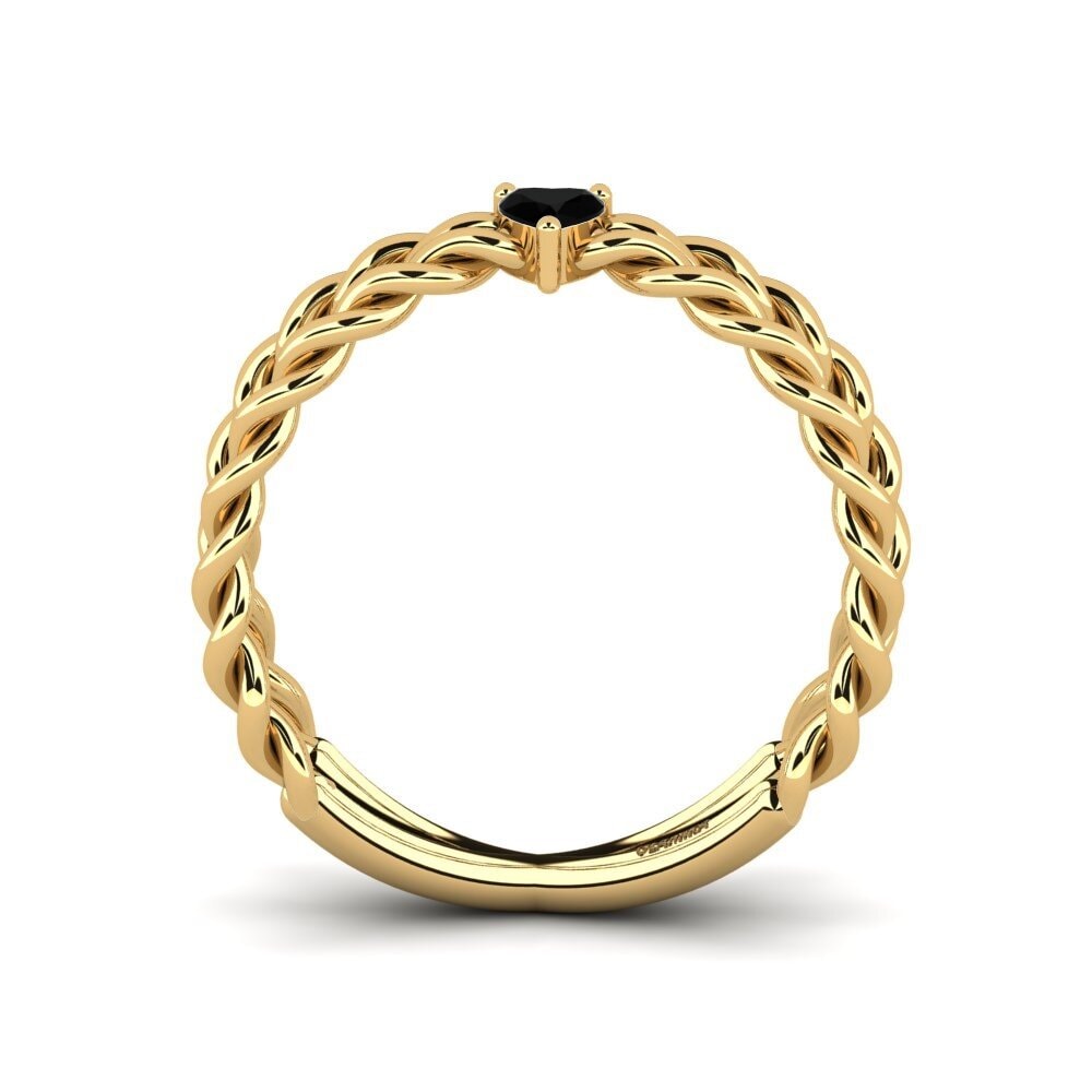 14ct Yellow Gold Black Onyx Ring Cosete