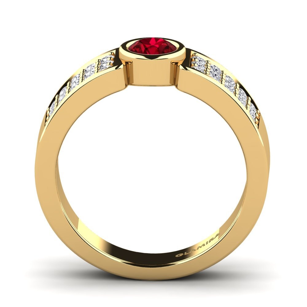 Red Zirconia Engagement Ring Cosmence