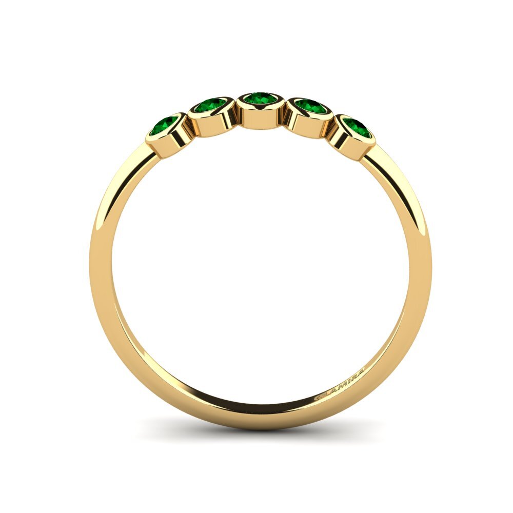 Green Zirconia Engagement Ring Cotinulla