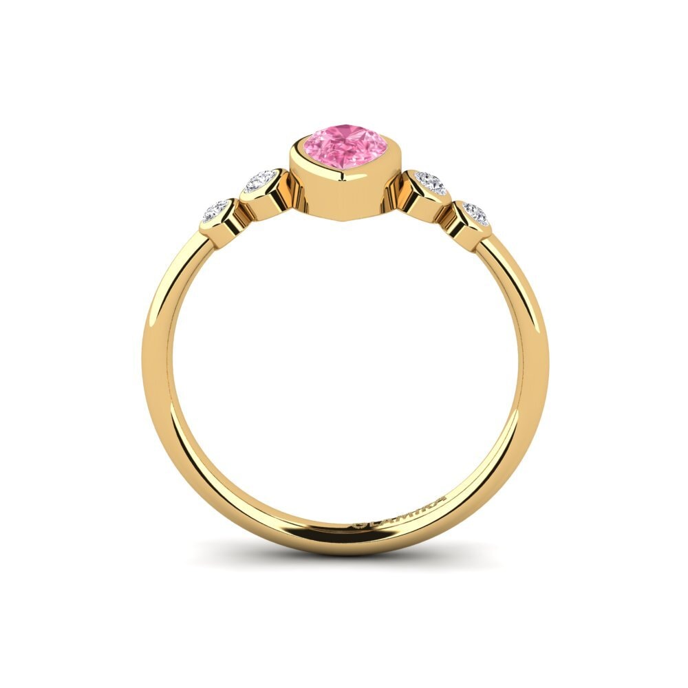 Pink Sapphire Engagement Ring Courante