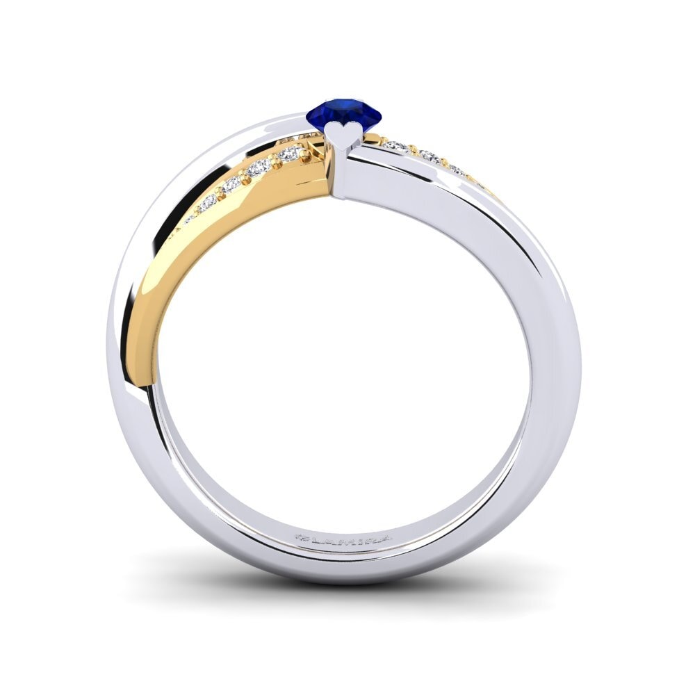 Zafiro Anillo de compromiso Crece