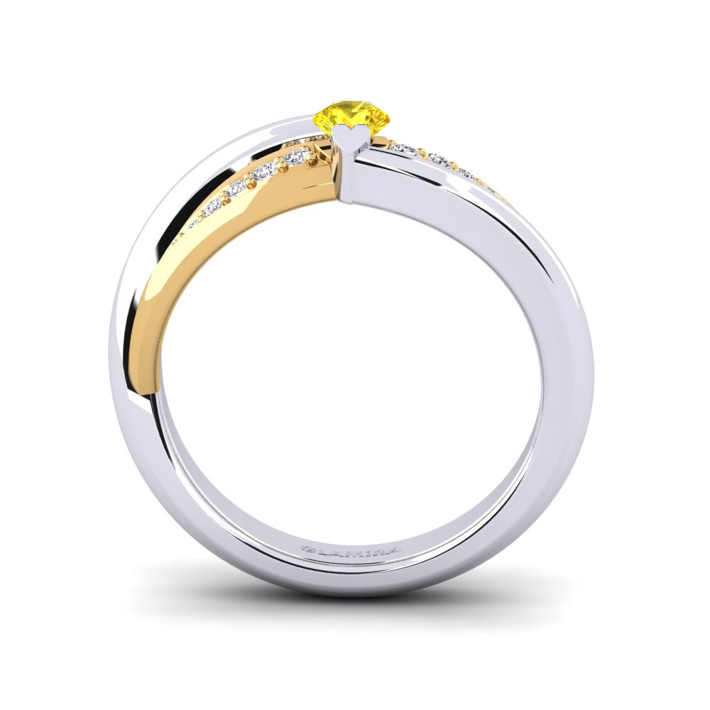 Yellow Sapphire Engagement Ring Crece