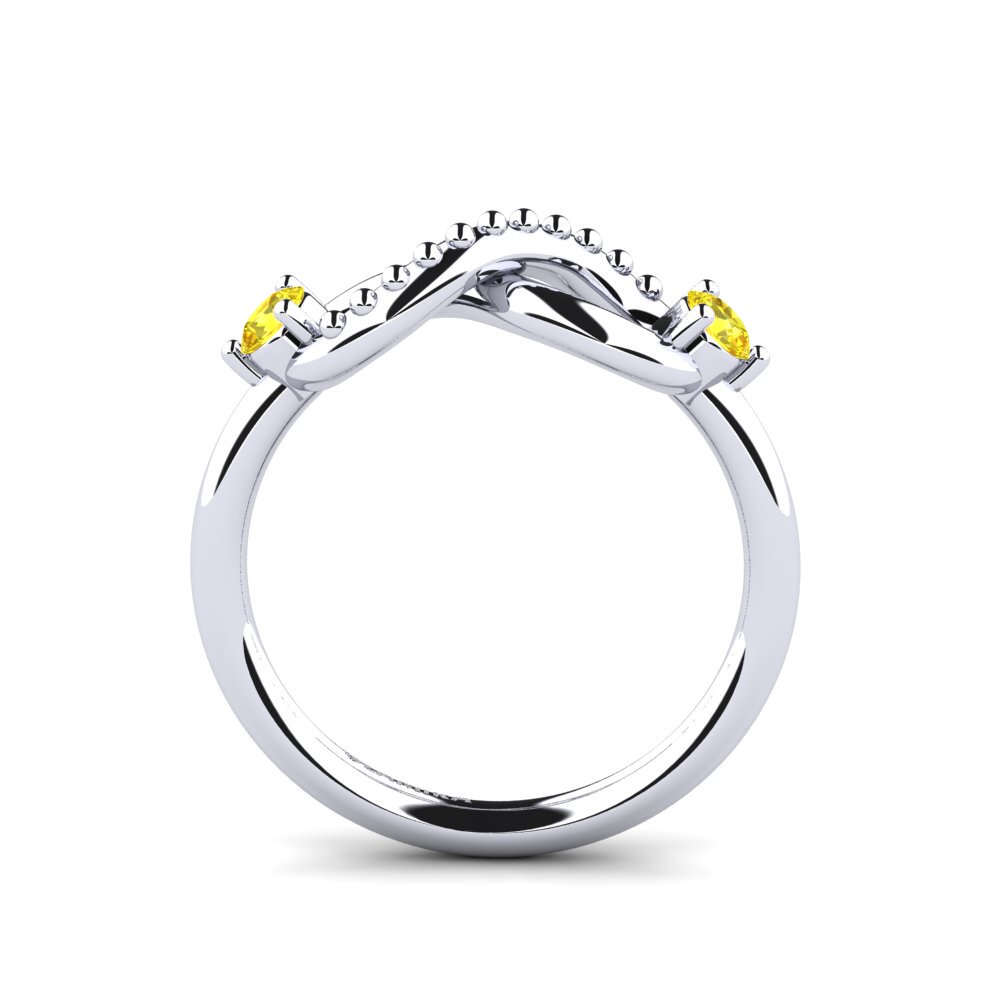 Round Yellow Sapphire Ring Cregan
