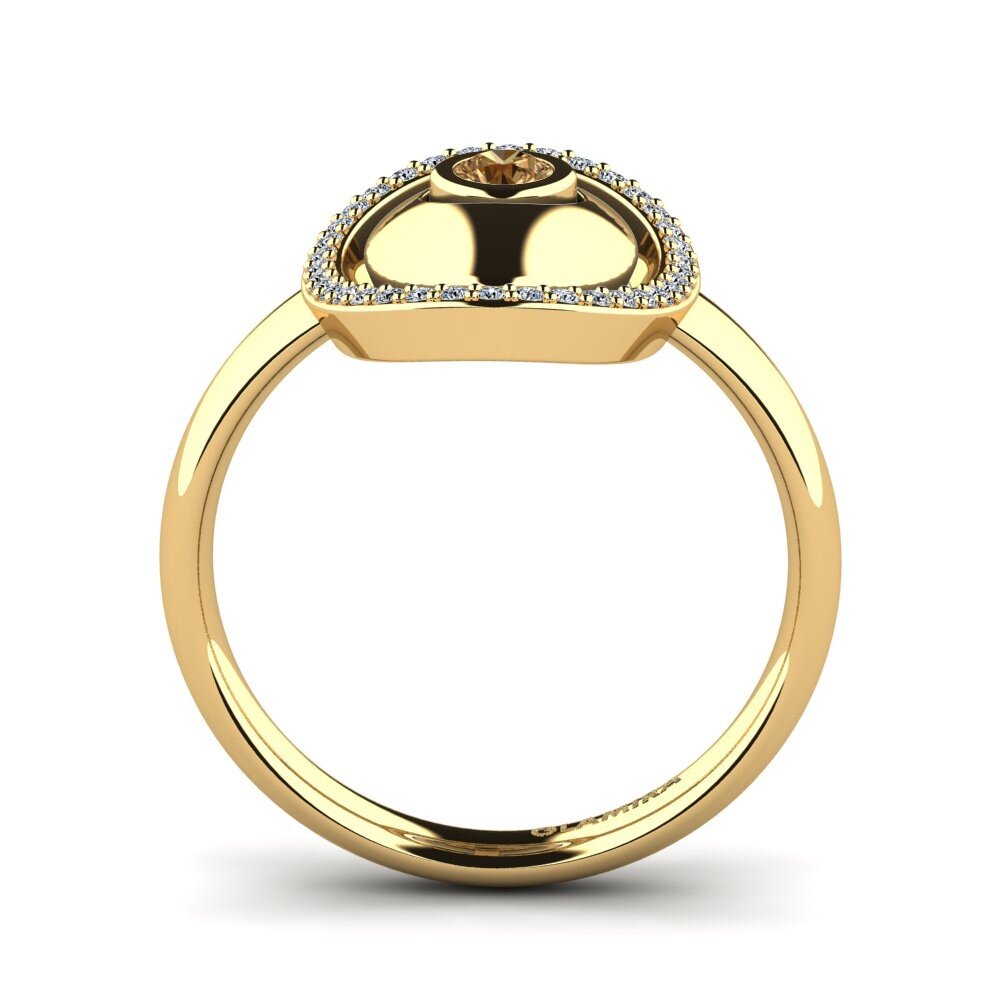 Brown Diamond Ring Crisantemo