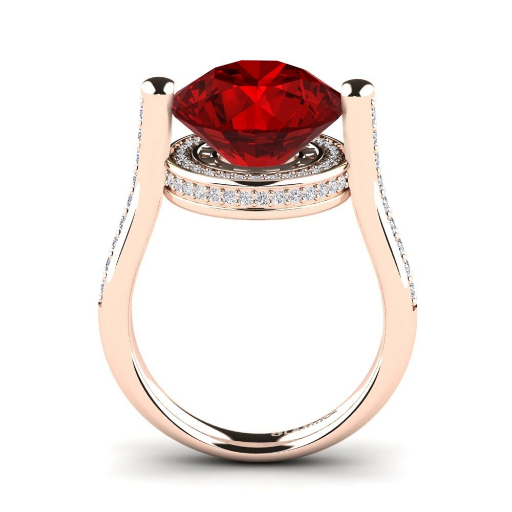 Rubis (créé en laboratoire) Bague Cristen