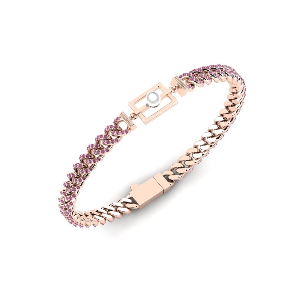 Rotgold 585 Rhodolit-Granat Damen armband Croatord