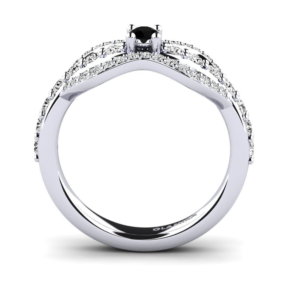 Ónix Negro Anillo de Mujer Crocol
