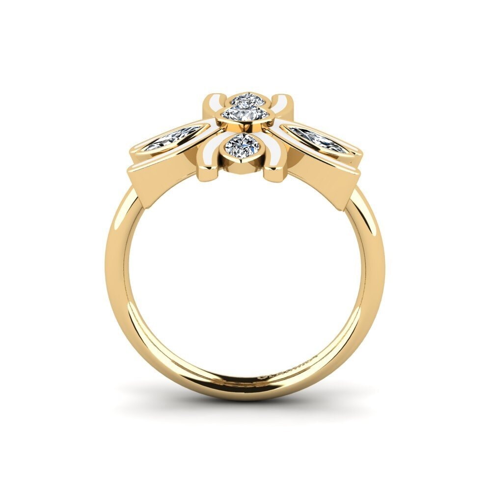 Gelbgold 375 Ring Croisillon