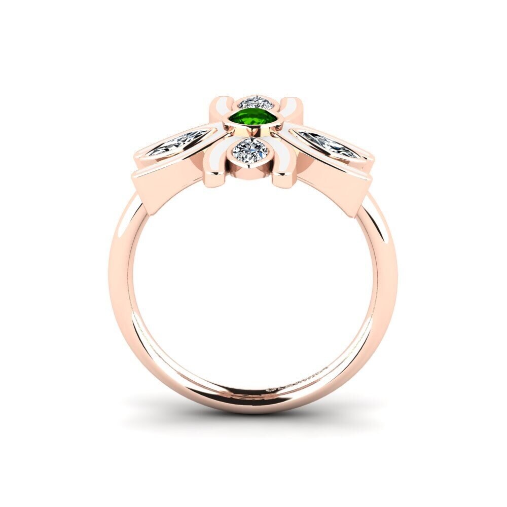 Green Tourmaline Ring Croisillon