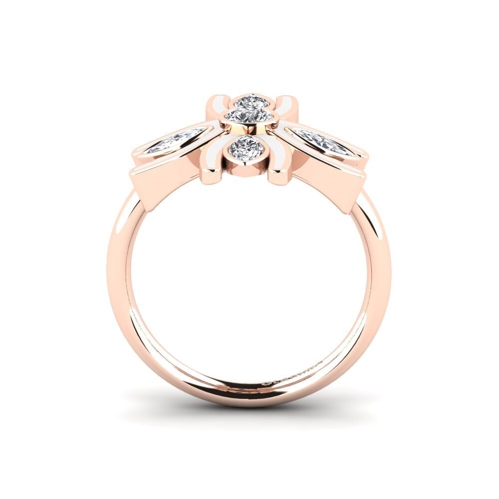 Diamante cultivado en laboratorio Anillo Croisillon