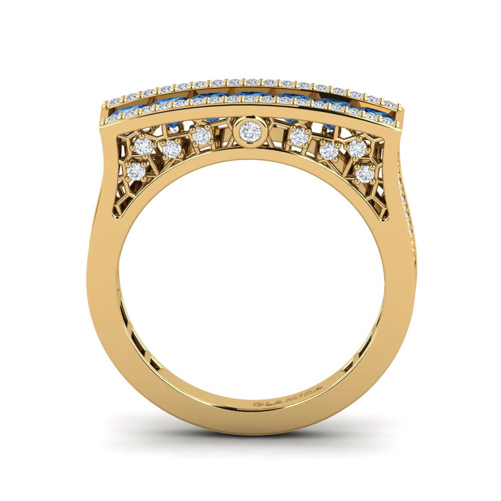Dark Blue Zirconia Ring Croskey