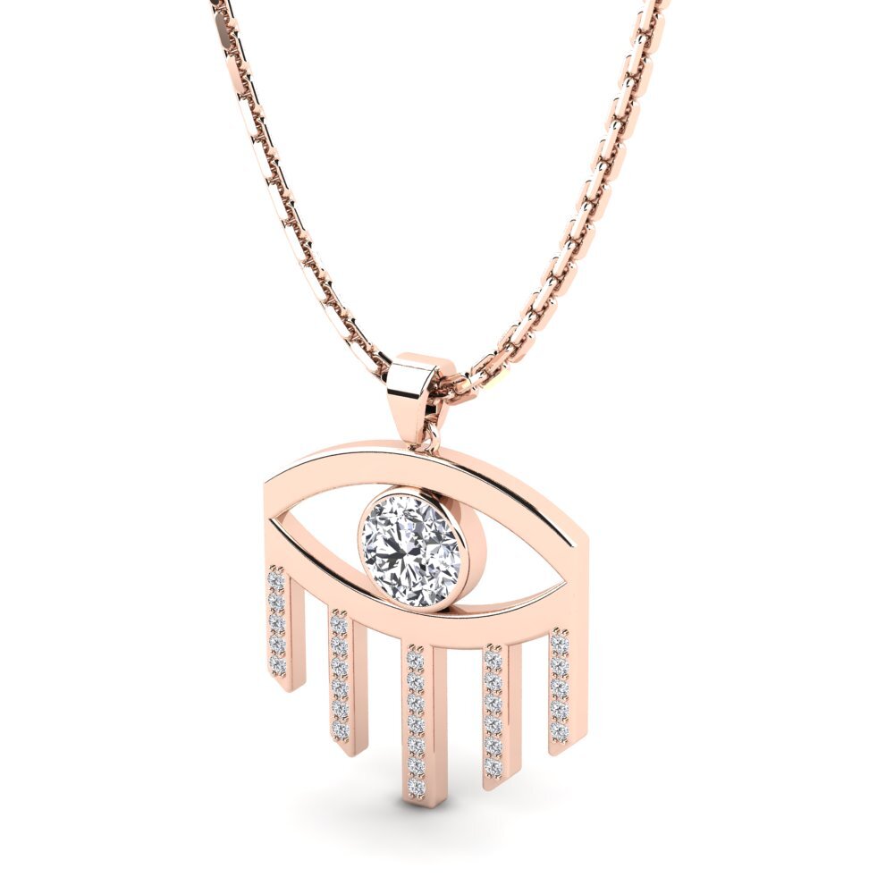 Achetez Pendentif pour femme Crosslin en Or rose 585 Diamant 0.8 Carats ...