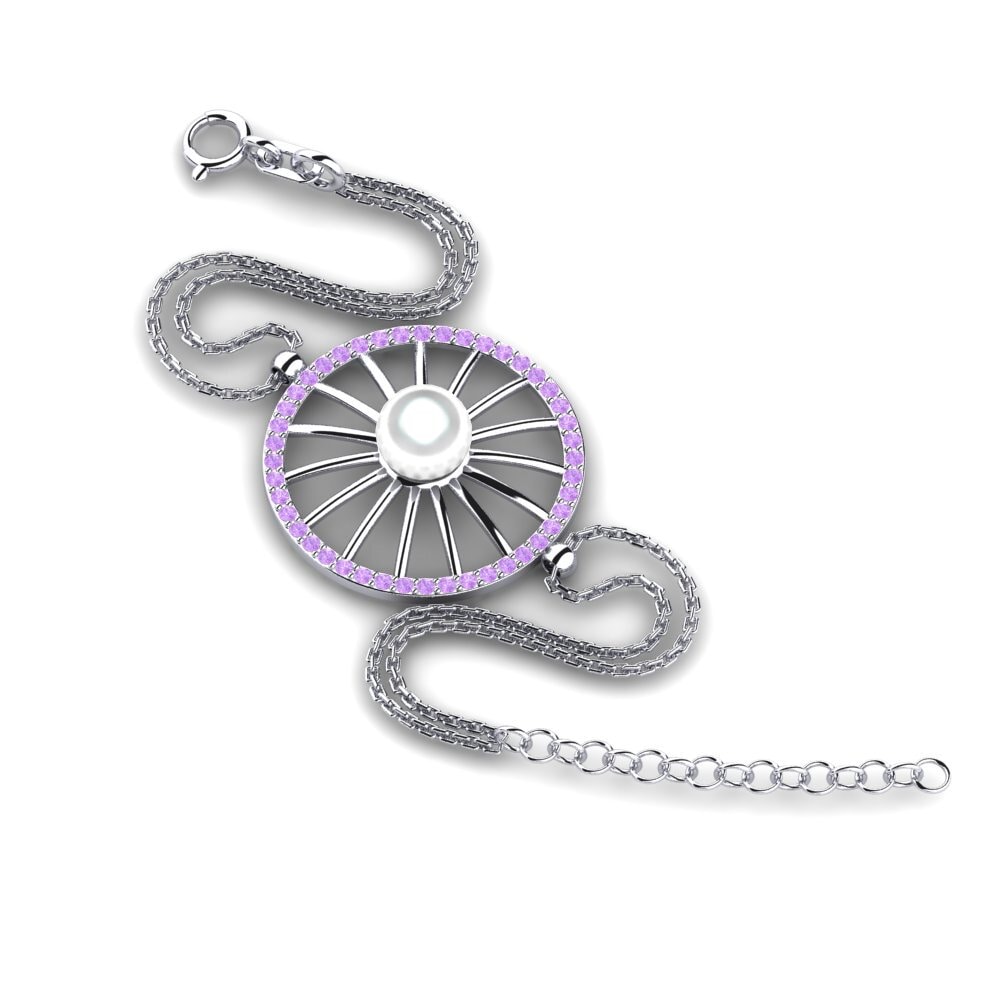950 Platinum Amethyst Women's Bracelet Crotty