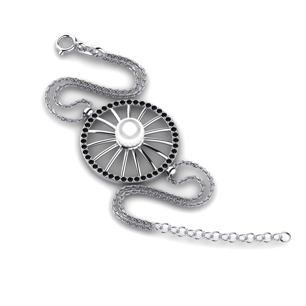 950 Platinum Black Diamond Women's Bracelet Crotty