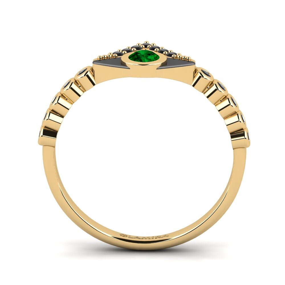 Zircônia Verde Anel Crownprincess