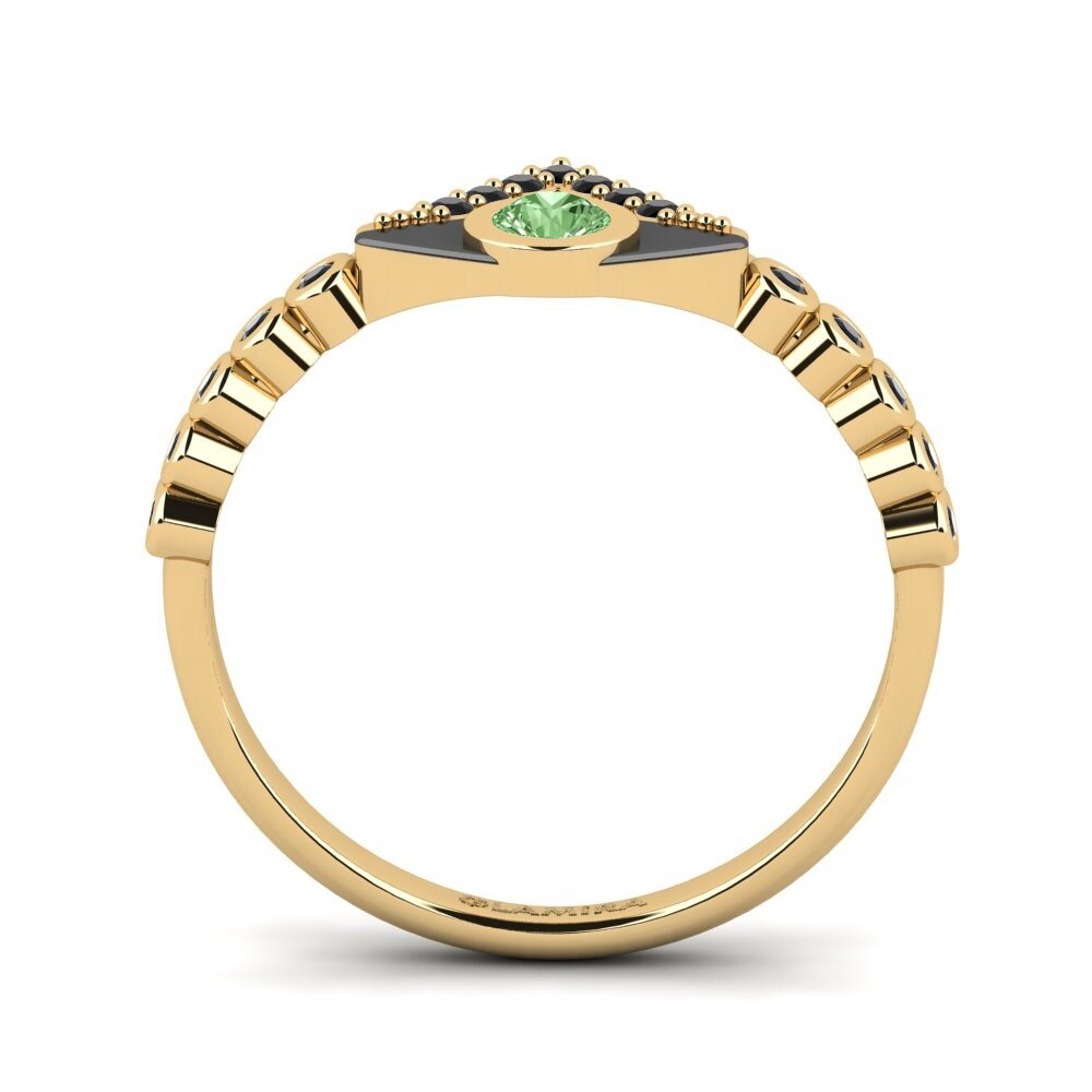 Diamante Verde Anel Crownprincess