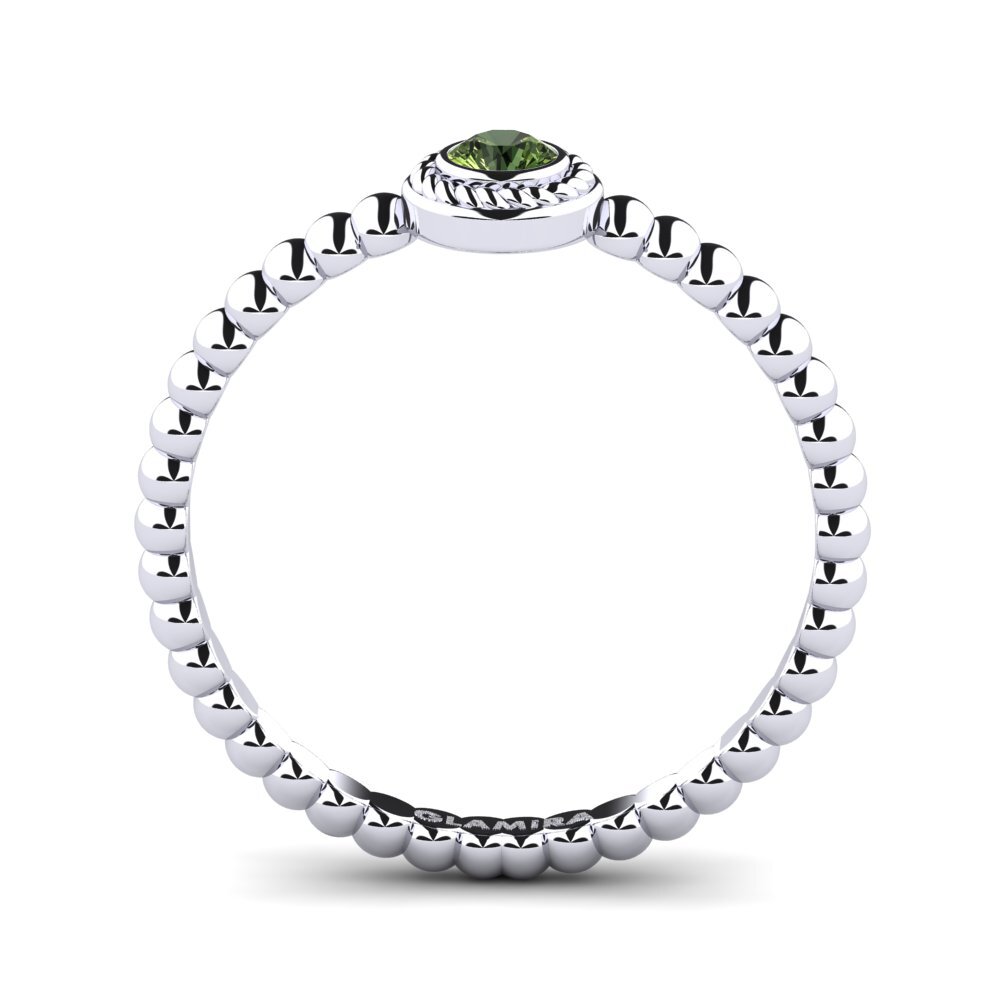 Zafiro Verde Anillo de compromiso Croy
