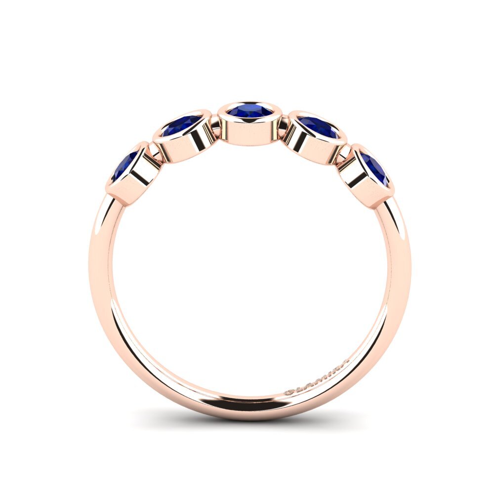 14ct Rose Gold Sapphire Engagement Ring Cruceshe