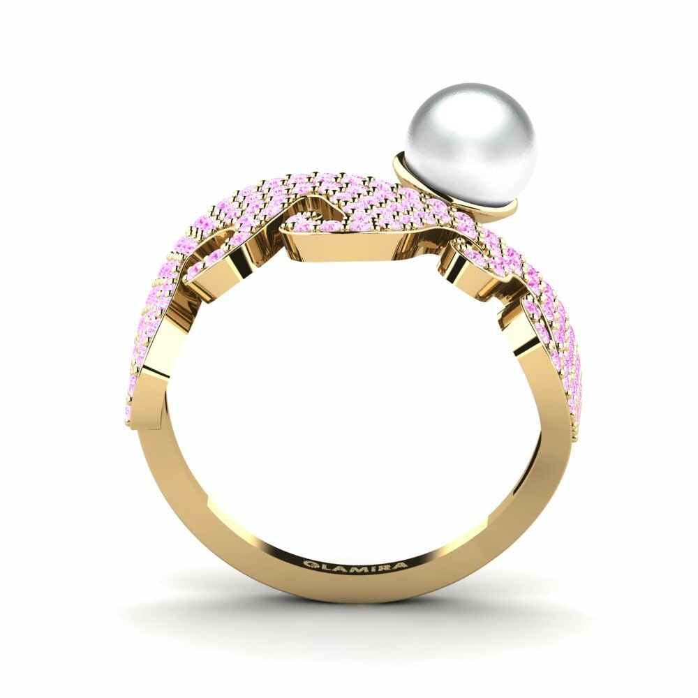 Saphir Rose Bague Cuimhne
