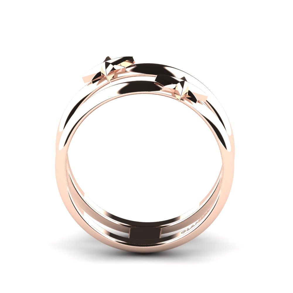 9k Oro Rosa Anillo Cursa
