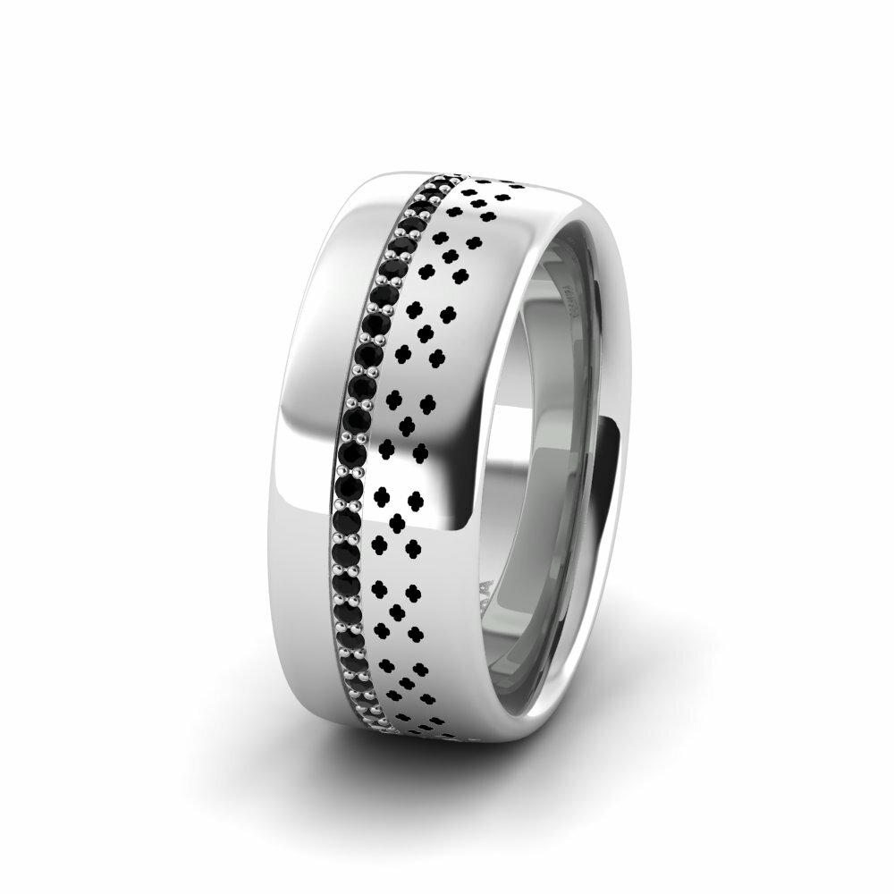 Saphir noir Alliance pour femme Cute Aim 8.0 mm