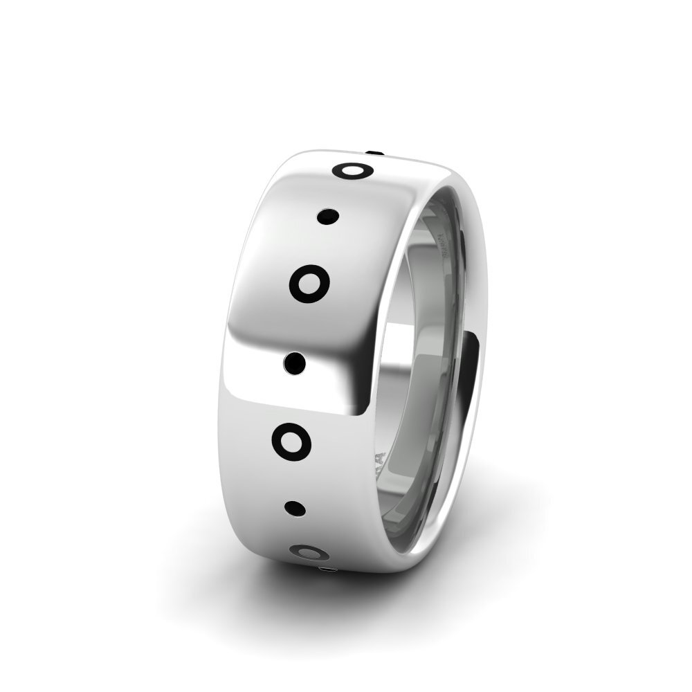 Saphir noir Alliance pour femme Cute Fancy 8 mm