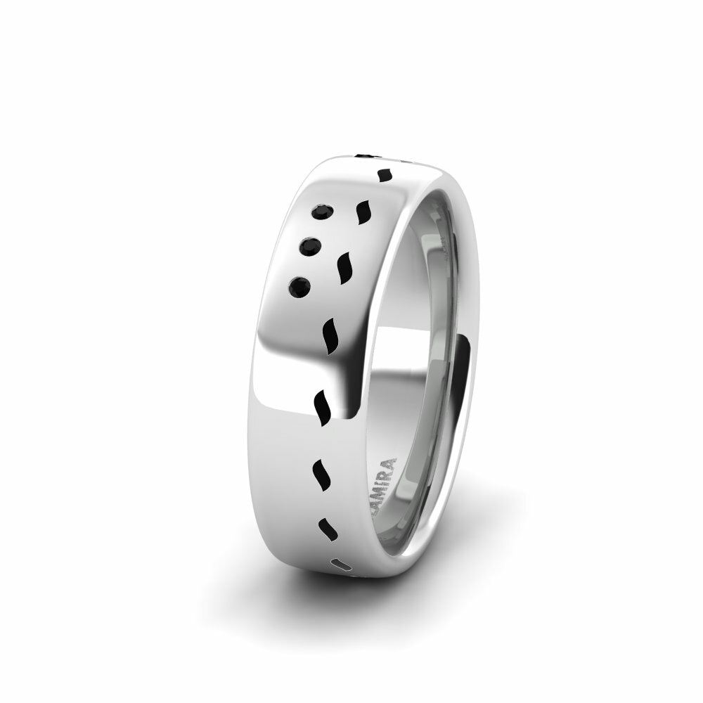 Saphir noir Alliance pour femme Cute Structure 6.0 mm