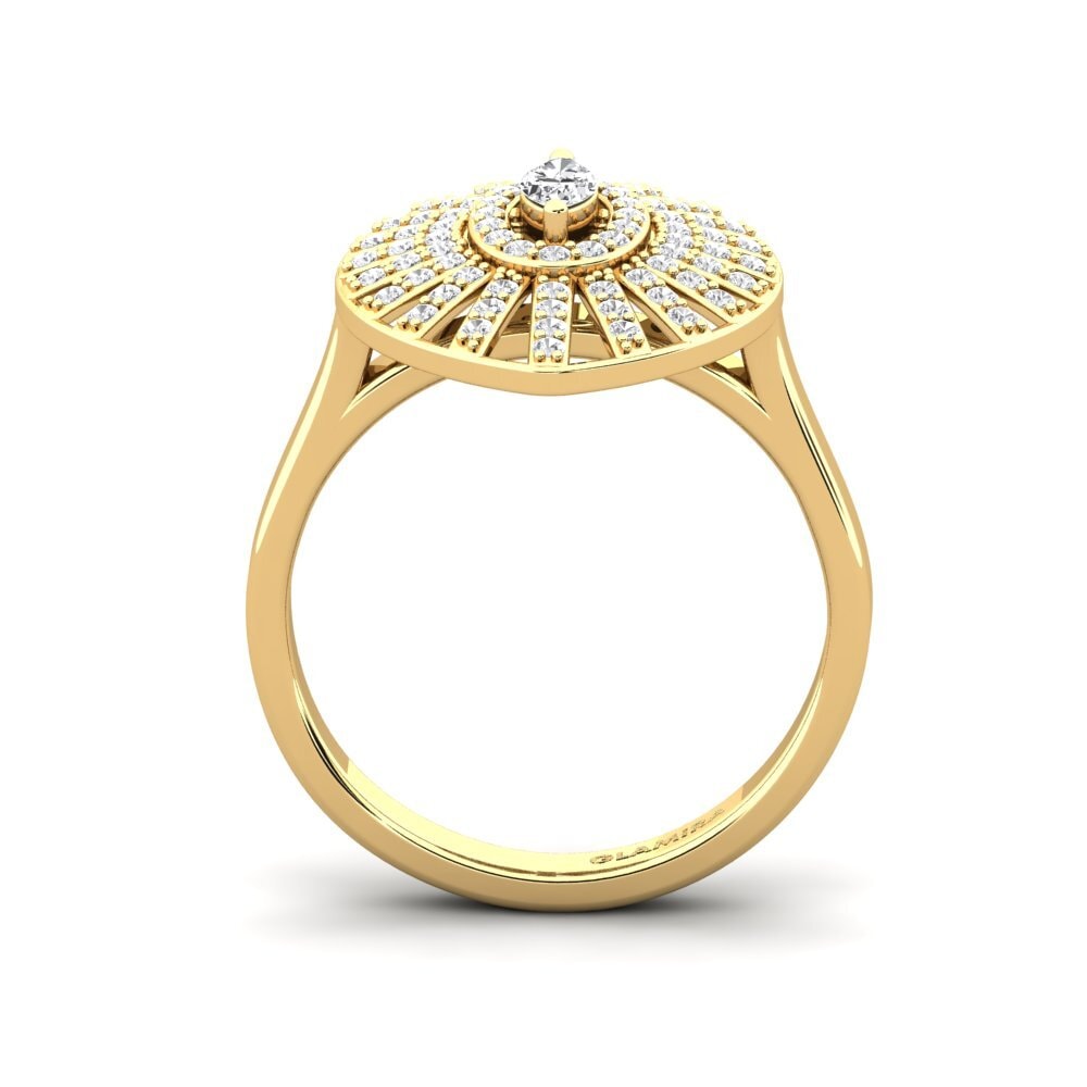 Zafiro blanco Anillo Cynesige