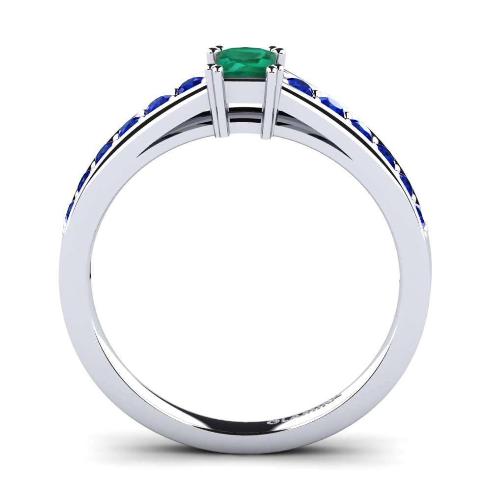 White Silver Engagement Ring Cynthia 0.27 crt