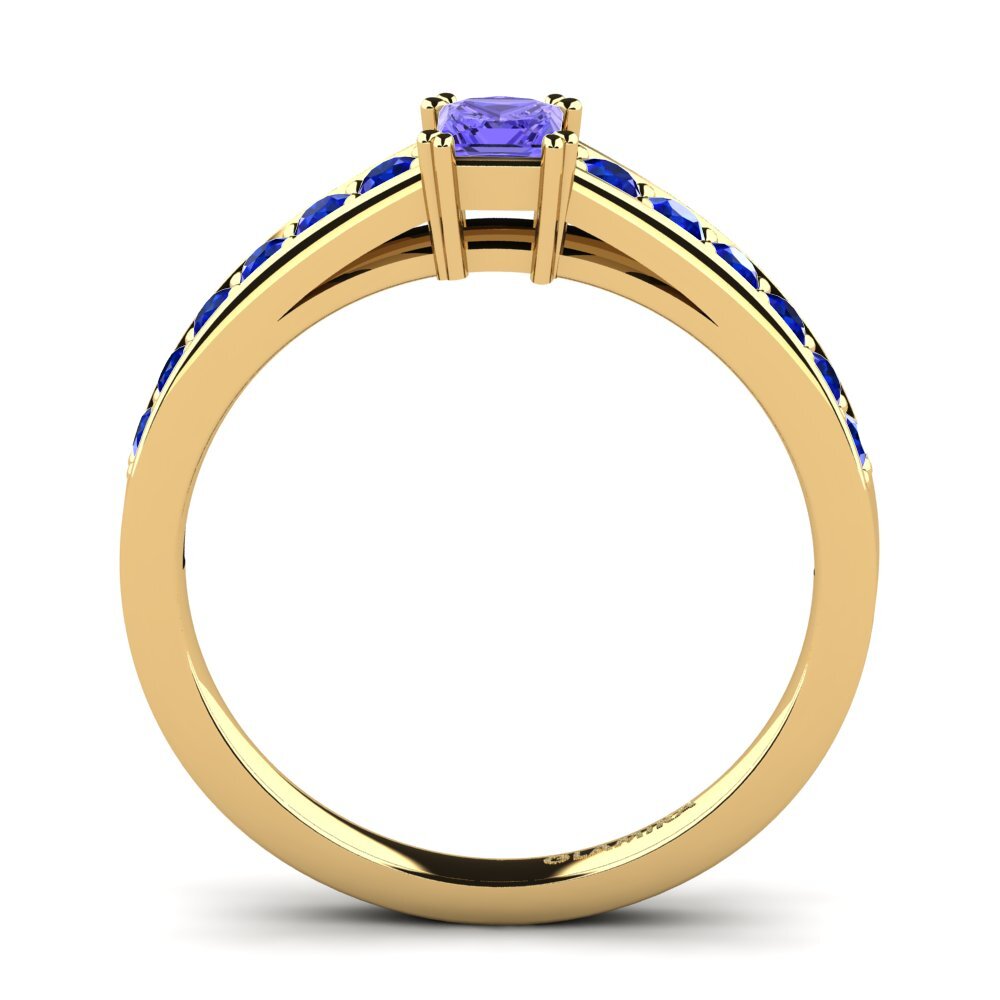 14ct Yellow Gold Tanzanite Engagement Ring Cynthia 0.27 crt
