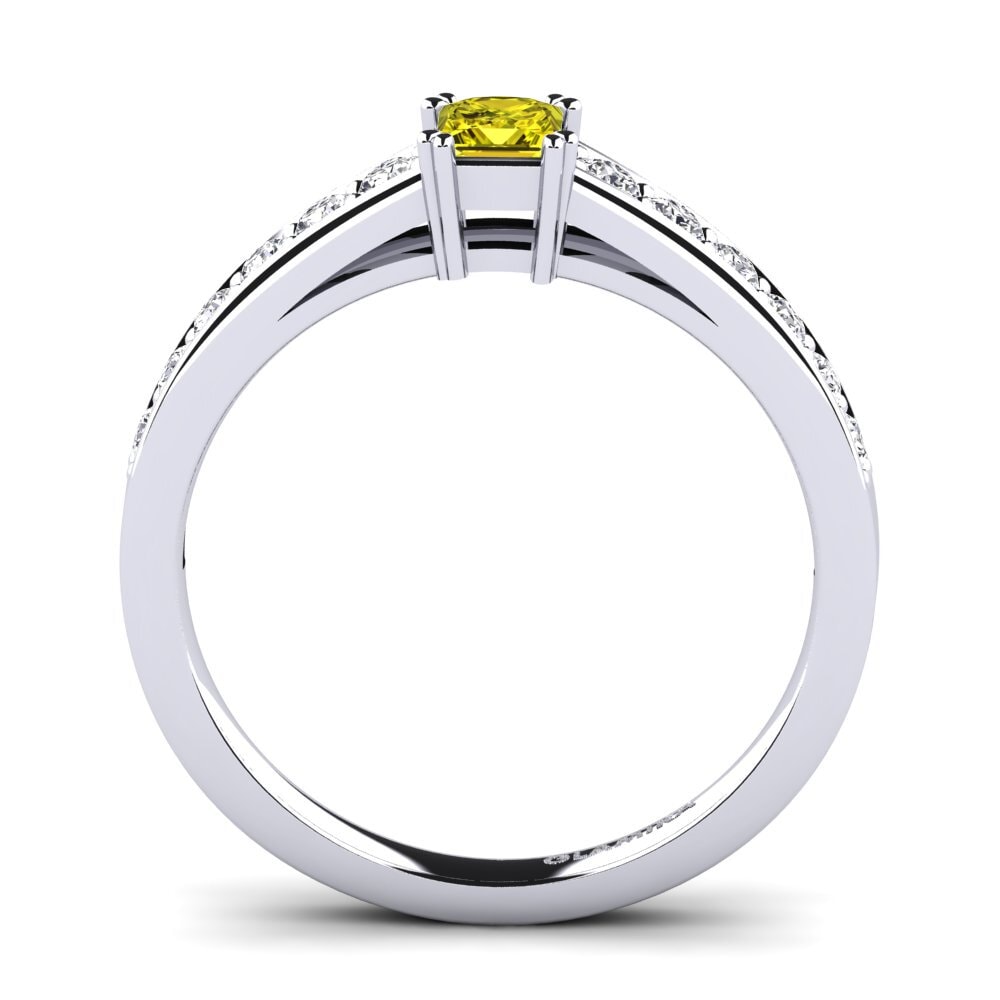 Princess Yellow Diamond Engagement Ring Cynthia 0.27 crt