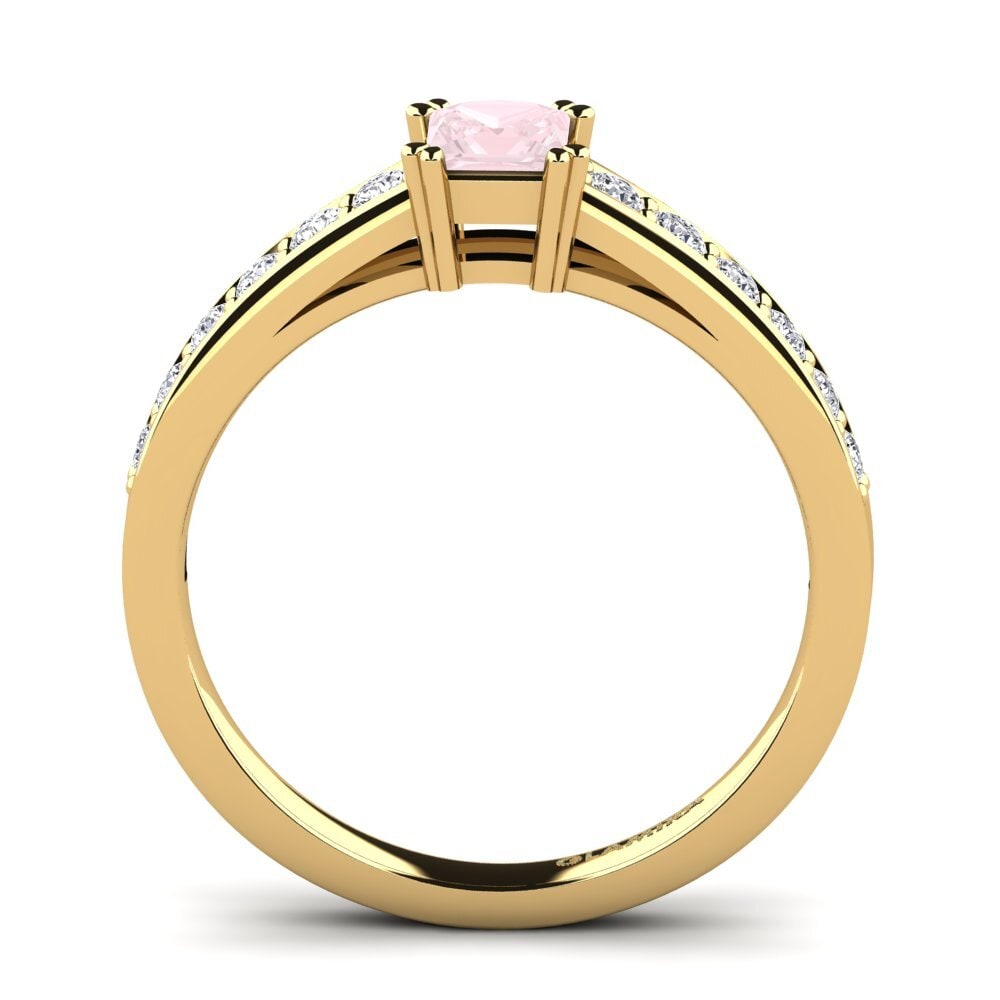 Rose Quartz Engagement Ring Cynthia 0.4 crt