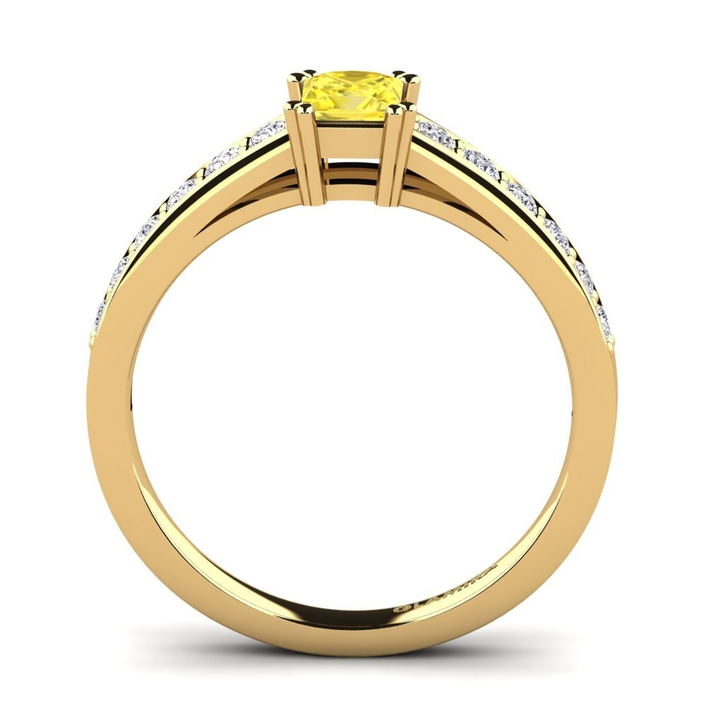 Yellow Sapphire Engagement Ring Cynthia 0.4 crt