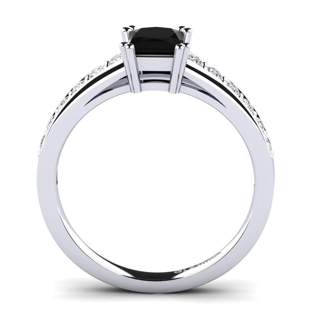Black Onyx Engagement Ring Cynthia