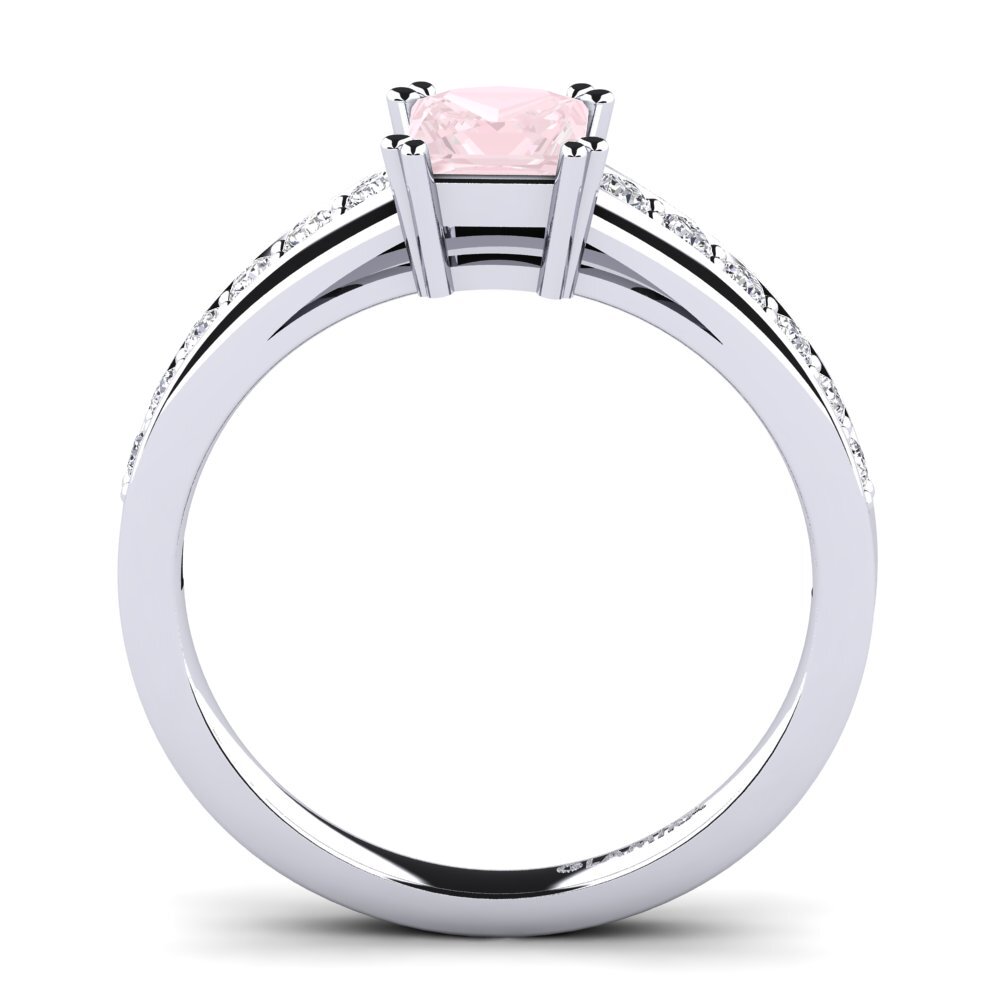 Rose Quartz Engagement Ring Cynthia