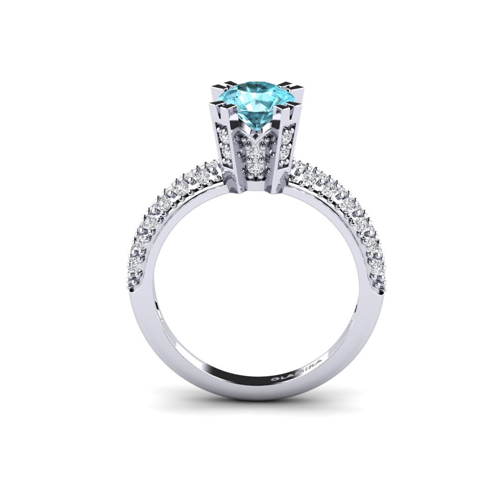 Blue Zircon Bridal Set Swanky Ring A
