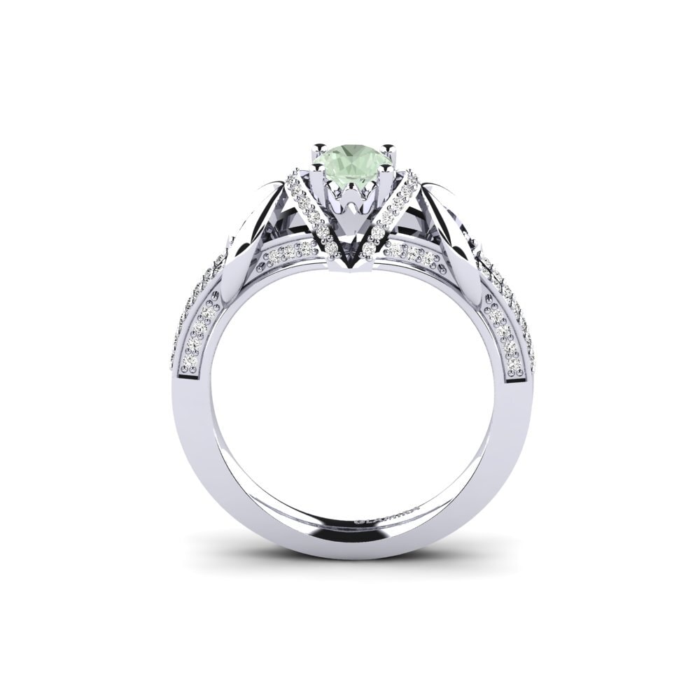 Amatista verde Set de Anillos Crinkly Anillo A
