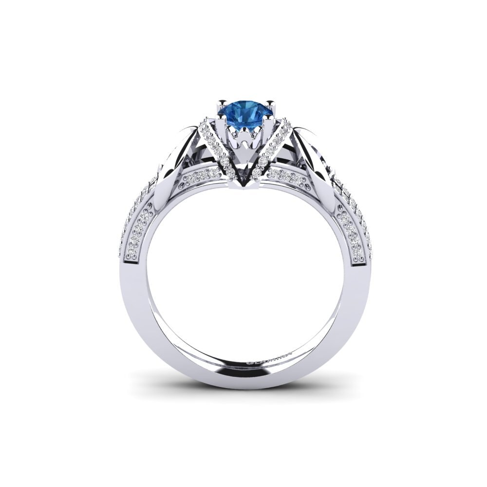 Circonita Azul Oscuro Set de Anillos Crinkly Anillo A