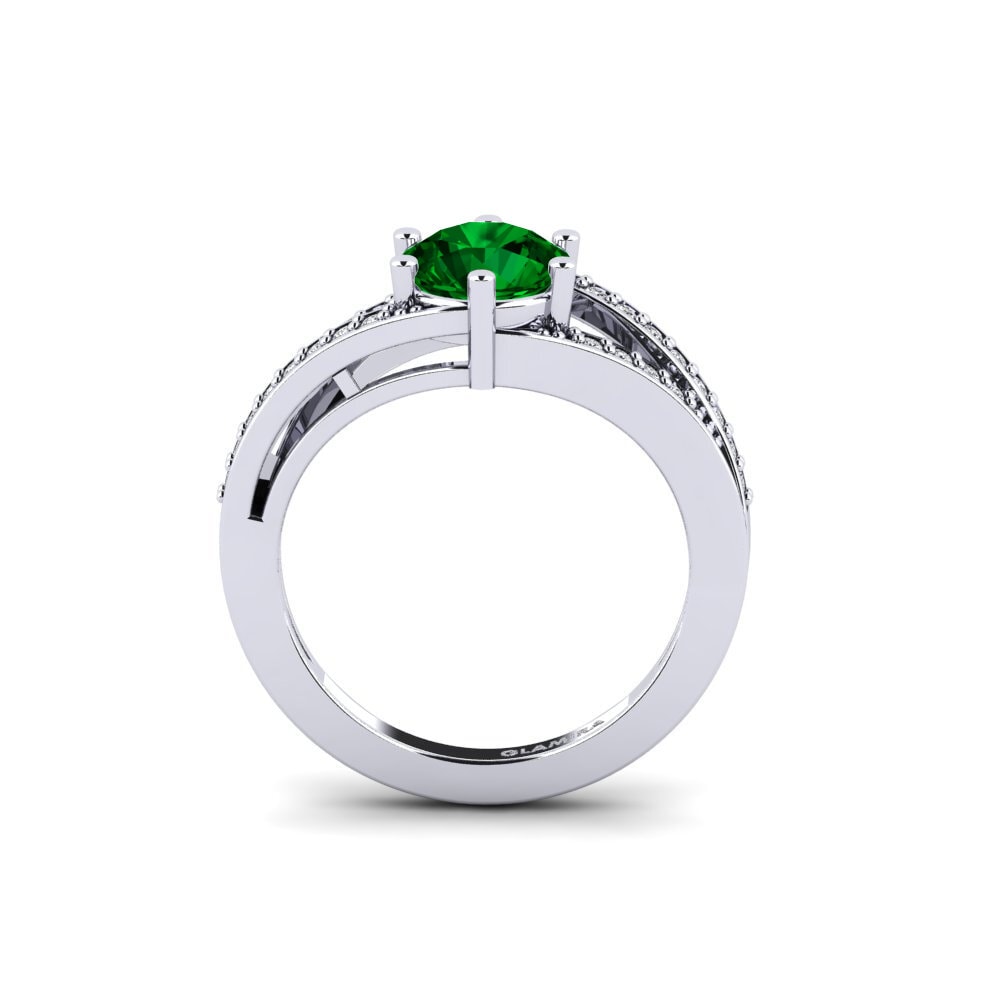 Green Zirconia Bridal Set Cuddly Ring A