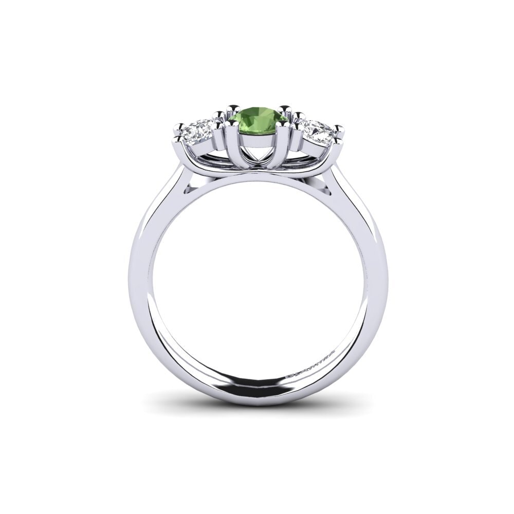 Green Sapphire Bridal Set Lovebirds-Ring A