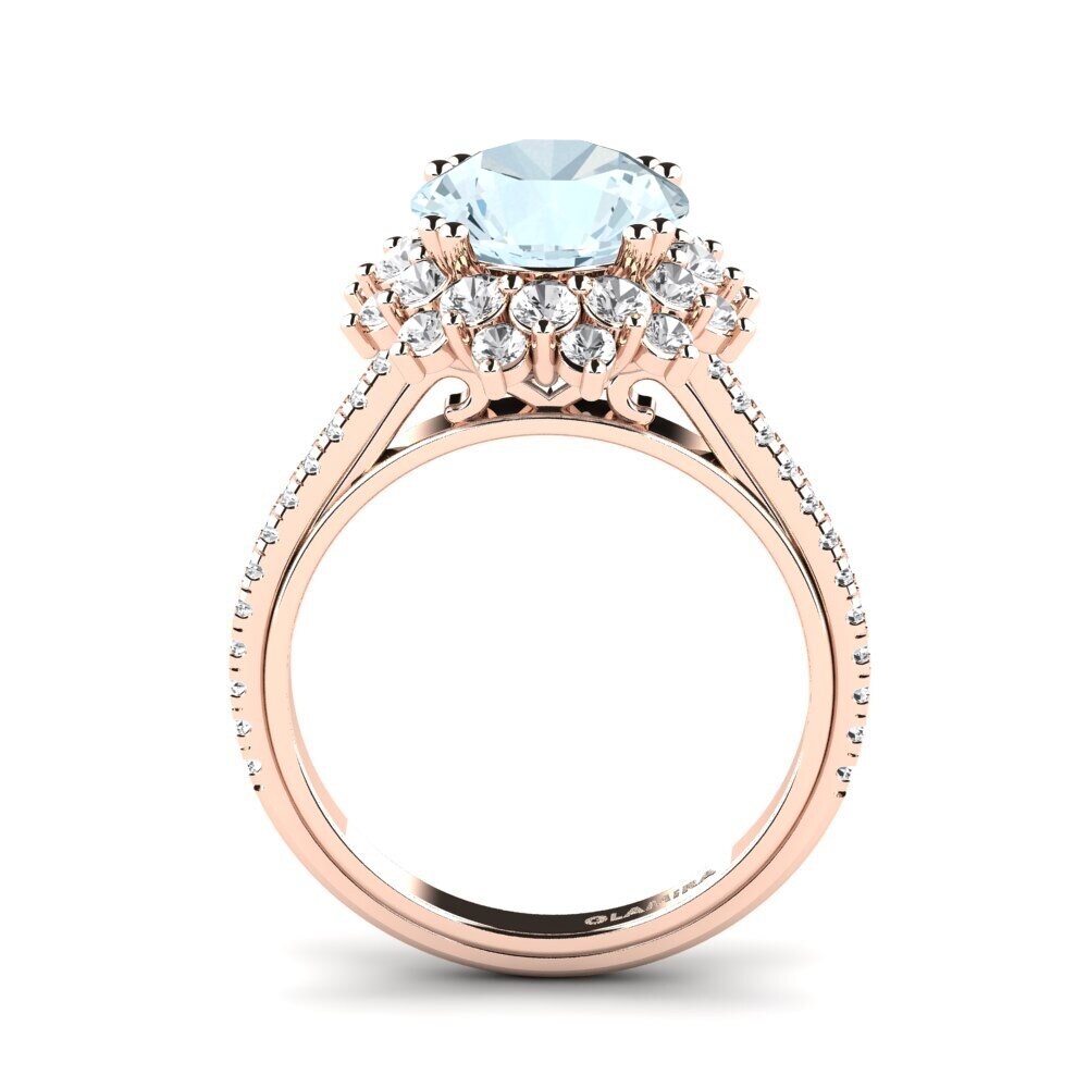 18k Oro Rosa Anillo de compromiso Daffney 3.0 crt
