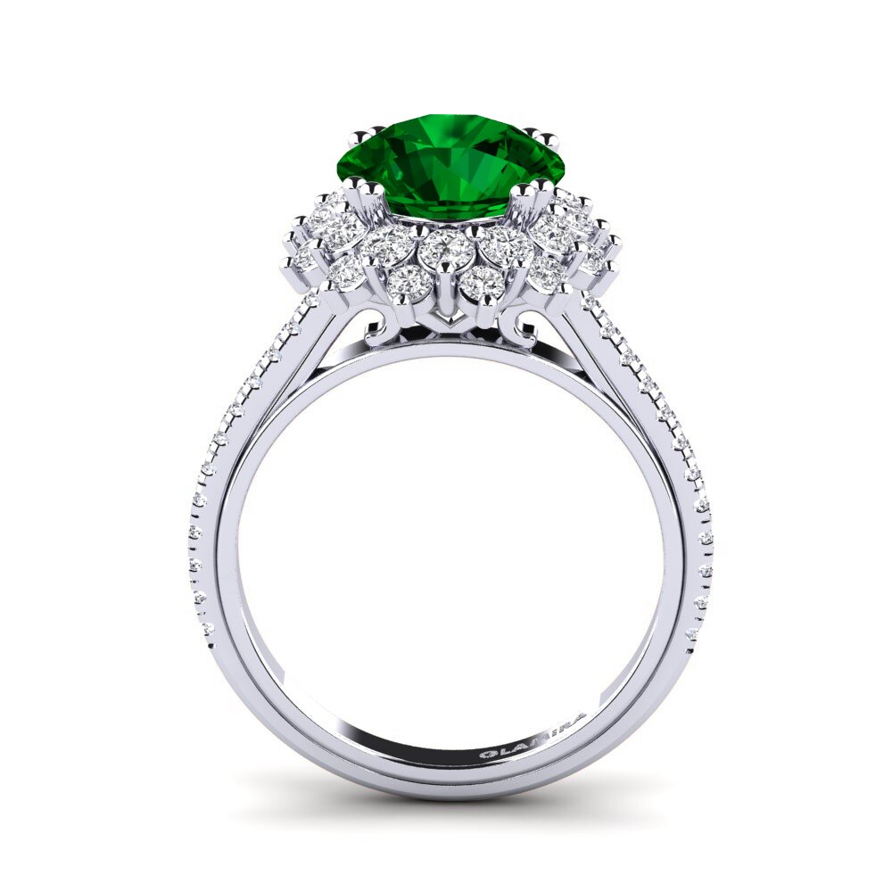 Green Zirconia Engagement Ring Daffney 3.0 crt