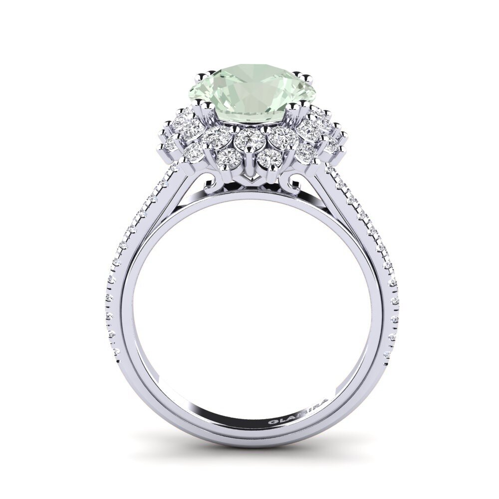 Green Amethyst Engagement Ring Daffney 3.0 crt