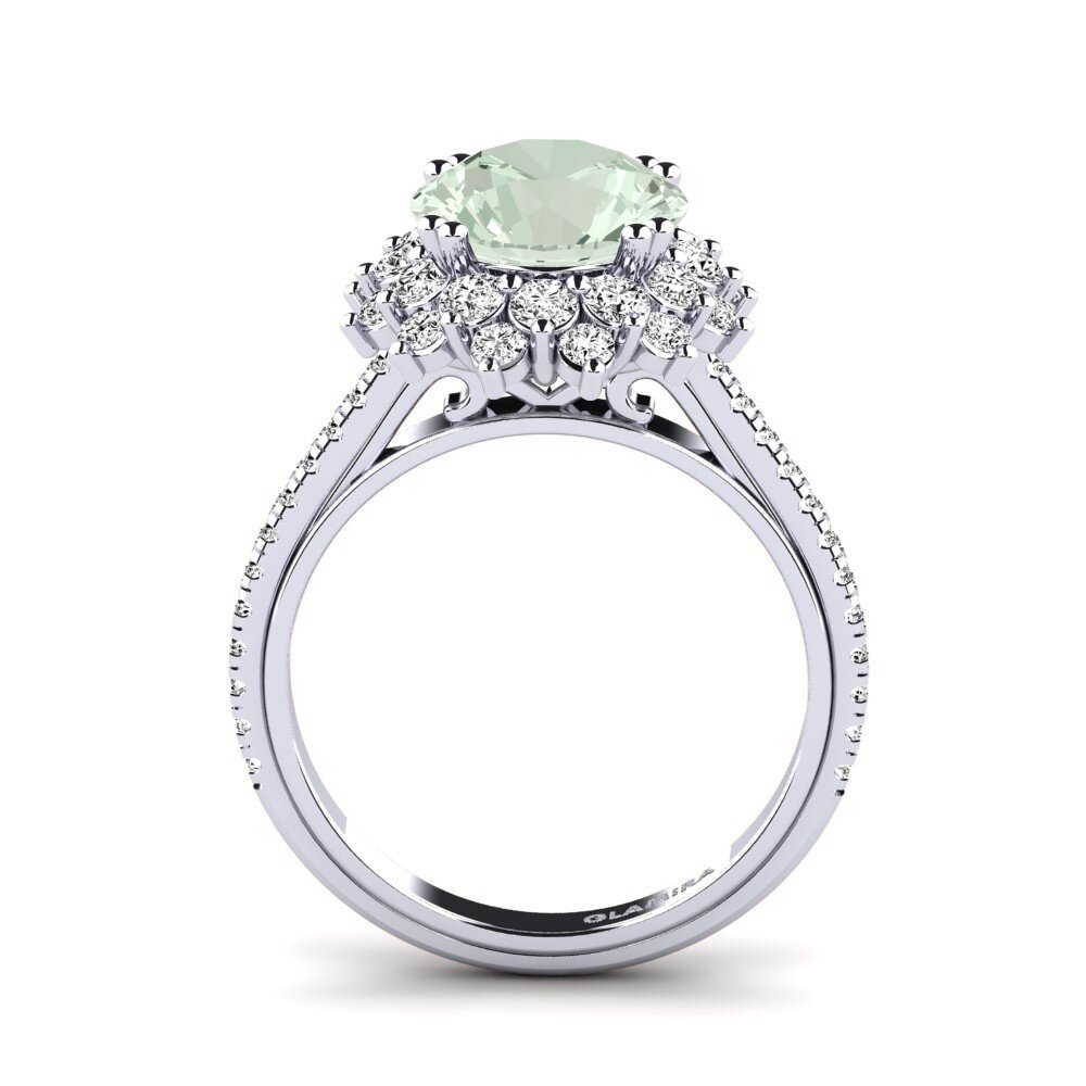 Amatista verde Anillo de compromiso Daffney 3.0 crt