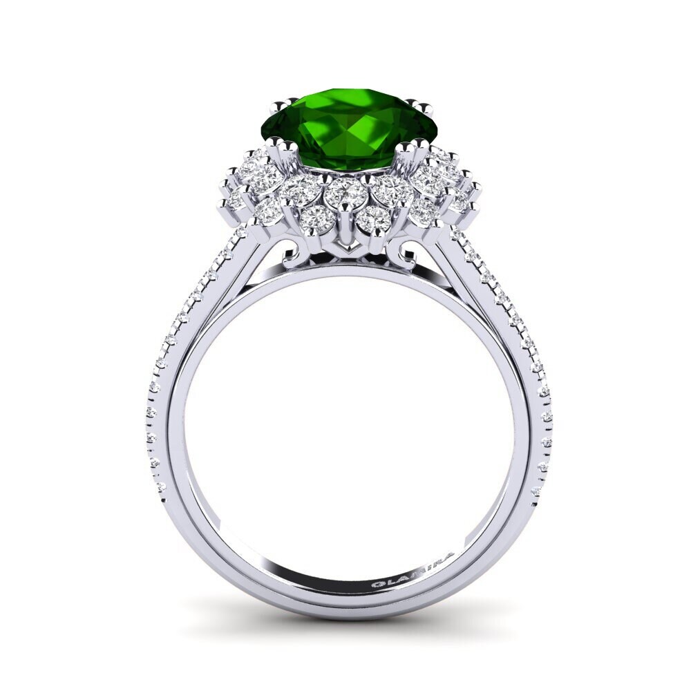 Green Tourmaline Engagement Ring Daffney 3.0 crt