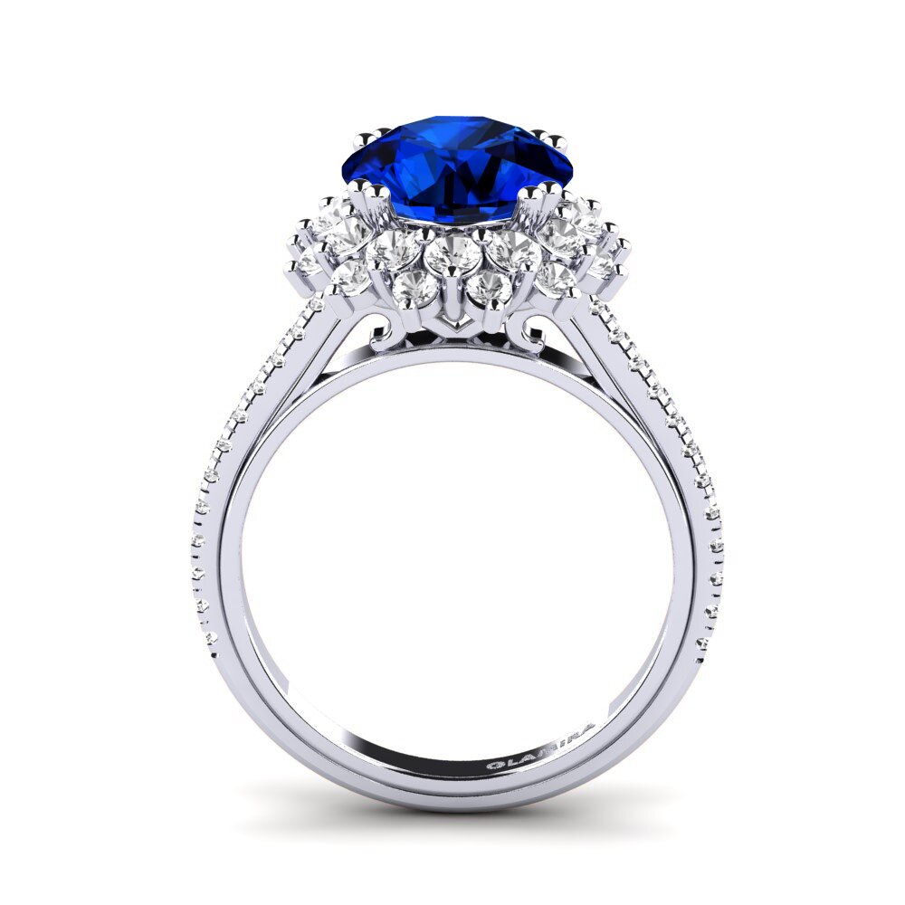 Safiro (Creado en Laboratorio) Anillo de compromiso Daffney 3.0 crt
