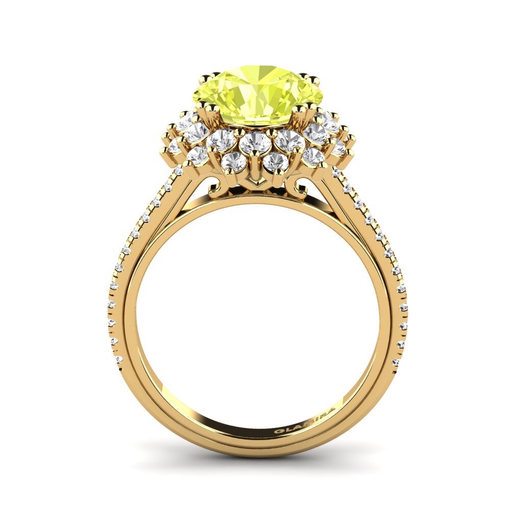 18ct Yellow Gold Engagement Ring Daffney 3.0 crt