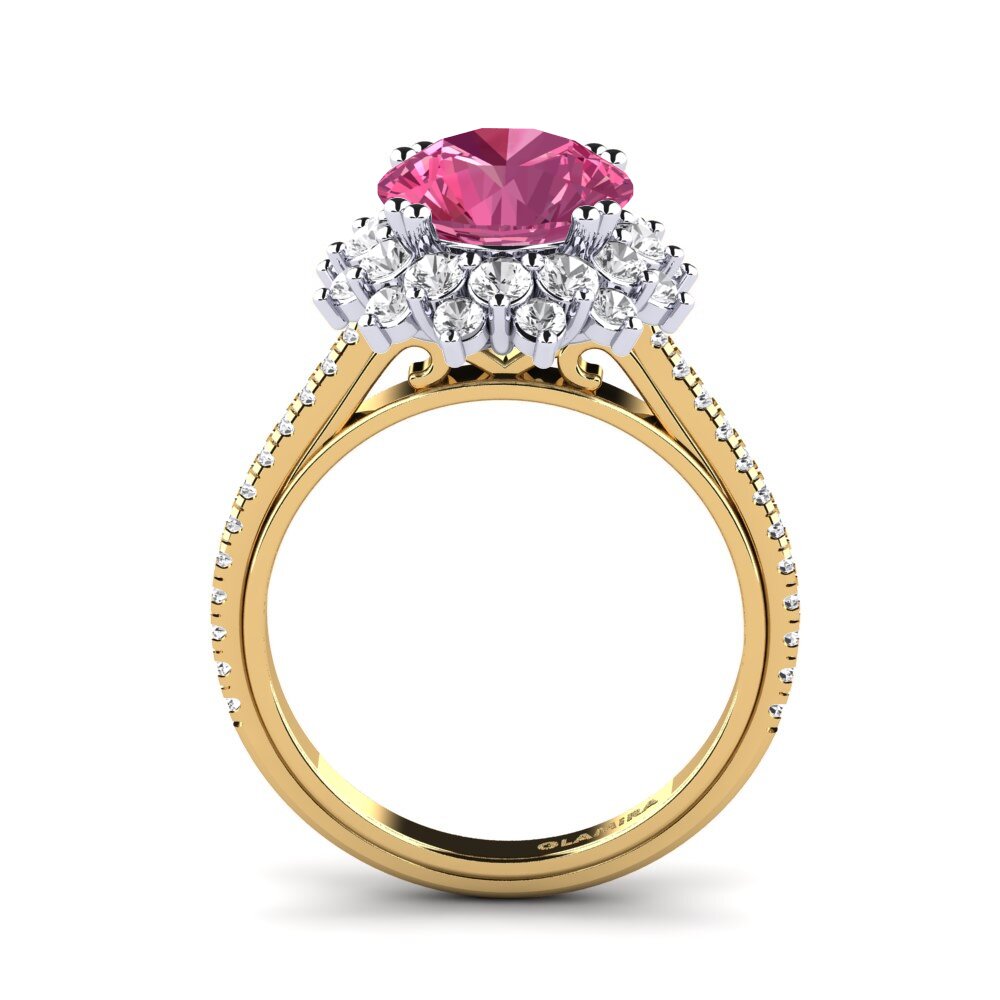 14ct Yellow / White Gold Engagement Ring Daffney 3.0 crt